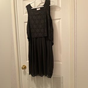 KAFFE Plisa Dress 2 Layer Lace Detail Dress